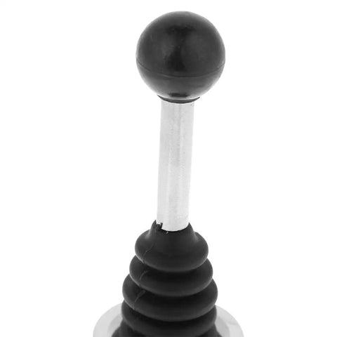 Close-up view of Two Position Momentary Joystick Switch with spring return, 22mm mounting hole, for machinery and panels.
