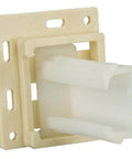 Small C Shape Drawer Slide Socket Set Universal Camper RV Trailer Track Adapter with included mounting hardware, beige design.