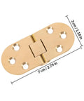 Copper Flip Top Concealed Cabinet Hinge With Self Closing Spring Thickened Design Matte Brushed Surface Quiet Heavy Duty
