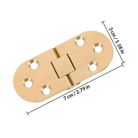 Copper Flip Top Concealed Cabinet Hinge With Self Closing Spring Thickened Design Matte Brushed Surface Quiet Heavy Duty