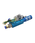 Heavy Duty Industrial Vacuum Generator EV-25HSCK Series compact air powered vacuum pump with blue metal body and controls.
