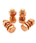 Top Notch Pure Copper M8 X 40 Millimeter Hex Screw Hardware Kit includes two copper screws with nuts for marine automotive use.