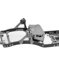 Side view of Beefed Up Carbon Fiber And CNC Metal RC Car Chassis Frame Upgrade for 1/10 Off Road Rock Crawler showing 4mm girder construction.