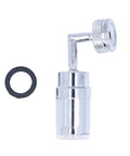 Maqulae LED Water Faucet with Temperature Control, 3/4in External Thread, chrome finish faucet attachment with rubber washer.