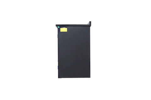 Heavy Duty Steel Tool Cabinet and Workbench Combo with 10 Drawers and 2 Cupboard Doors with Locks in a side view angle.