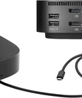 Heavy Duty 11 In 1 Usb C Docking Hub Bundle With Triple Monitor Output 65W Quick Charge Rock Solid Ethernet Adapter And Four Usb Ports For Thunderbolt Laptops Top Shelf Bulk Ten Pack showing USB ports and cable.