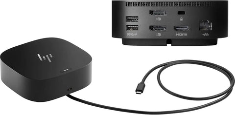 Heavy Duty 11 In 1 Usb C Docking Hub Bundle With Triple Monitor Output 65W Quick Charge Rock Solid Ethernet Adapter And Four Usb Ports For Thunderbolt Laptops Top Shelf Bulk Ten Pack showing USB ports and cable.