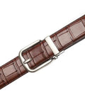 Leather Ratchet Dress Belt For Men With Automatic Buckle Handmade All Leather Strap Ultra Smooth Scratch Resistant Buckle Adjustable