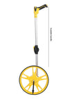 Dead On Accurate Mechanical Distance Measuring Wheel With Hella Tough Aluminum Alloy Build showcasing scalable handle and yellow wheel.