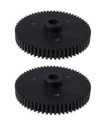 Two Pack Plastic 62T RC Main Spur Gear For 1/10 Scale Rigs, Sand And Gravel Resistant, Optimized Torque At Low Speeds