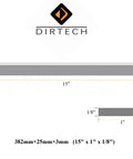 Diagram showing dimensions of Ultra Sharp 15 Inch HSS Planer Blades Replacement Set Of 6 for 15 Inch Planers.