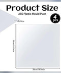 Four White ABS Plastic Sheets 7.87 By 7.87 Inches 0.5 mm Thick Moldable Panels For DIY Architectural Models Sand Table Builds
