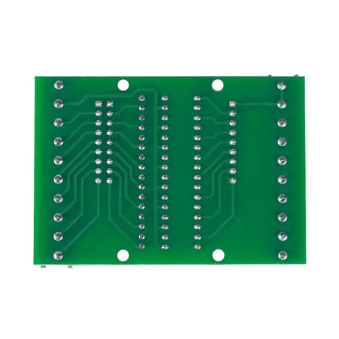 Back view of Eight Channel Optocoupler Isolation Module For 3.3V And 5V DC Signals PNP NPN Output, displaying solder points.