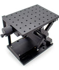 Z Axis Lifting Table Manual Pro-Grade Fine-Tuning Platform For Lab Optical Setup 110mm Stroke 210x150mm Anodized Black