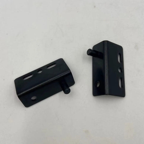 Heavy Duty Concealed Shaft Door Hinge With Bushing For Wood Doors Cabinets Drawers And Wardrobes Invisible Mount With Premium Metal Cap 1X40X14MM 5MM Shaft Multicolor Finish Durable Hardware, black hinge pair