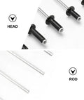 Close-up of 120 Piece Black Aluminum Blind Rivet Kit With No Fuss Rivet Install And Standard Head For Quick Fixes In Furniture And Construction