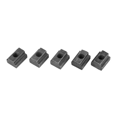 5 Piece Beefy M6 T Slot Nuts Set Black Oxide Carbon Steel Threaded Inserts For Aluminum Profiles, Hammer Head Fasteners