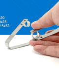 Heavy Duty Stainless Steel Spring Clamp Kit With 6 Carbon Brush Holders For Garage Workshop Jobs Durable Construction That Holds Tight Without Deforming And Releases Easy For Fast Workflow efficiency. 8x20, 10x25, 12.5x32 stainless brush holders