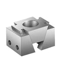 Heavy Duty CNC Wedge Vise Block for multi station mills, featuring dual side assembly, precision machining for steel and aluminum, M6 to M16 taps.