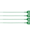 Bulletproof 2026 Year Dated Fire Extinguisher Tamper Seals Green Pull Tight Security Wire Ties pack of 4 with 2026 tags.