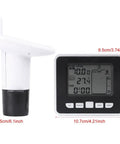 Ultrasonic Water Level Sensor Transmitter With LCD Temperature Display Real Time Liquid Level Monitor With Min/Max Recording High And Low Alarm