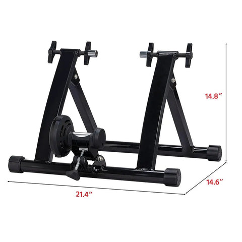 Magnetic Bike Trainer Stand For Indoor Cycling With Premium Steel Build Quiet Low Noise Operation Fits 26 To 28 Inch Wheels And 700C