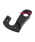 Two Pack Bike Derailleur Hanger With Screw 959371-8-5 Fits Norco Indie 2016 2019, black metal replacement part with 10mm thickness.