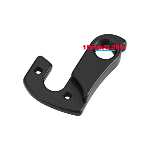 Two Pack Bike Derailleur Hanger With Screw 959371-8-5 Fits Norco Indie 2016 2019, black metal replacement part with 10mm thickness.