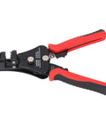 Heavy Duty Automatic Wire Stripper Cutter Crimping Tool 3 In 1 Adjustable For 10 To 22 Awg Electrical Wiring with red grips.