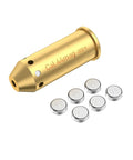 Bore Sight For 44 Magnum Caliber With Red Dot Laser Sight Class IIIA Less Than 5mW Bright Red Laser, brass cylinder with batteries