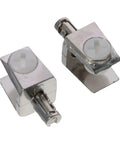 Beefy Heavy Duty Glass Shelf Brackets Set 100 Pack corrosion resistant zinc alloy support clips close-up view