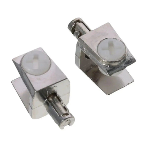 Beefy Heavy Duty Glass Shelf Brackets Set 100 Pack corrosion resistant zinc alloy support clips close-up view