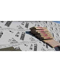 Heavy Duty Roof Underlayment 48 Inch By 250 Ft Roll Built Different For Steep Slope Jobs stacked on roof for installation.