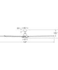 Top Shelf Smart Ceiling Fan Indoor Outdoor With Eight Heavy Duty Titanium Blades 120 Inch Span technical drawing dimensions view.