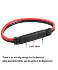 5 Pack 12 Gauge 2 Pin Quick Disconnect Polarized SAE Connector Wire Harness with anti-slip design, red and black leads