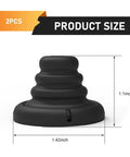Heavy Duty Silicone Car Door Bumper Pads 4 Pack Silent Close Drop Seal 1.42x1.1 inch black cushion for vehicle protection.