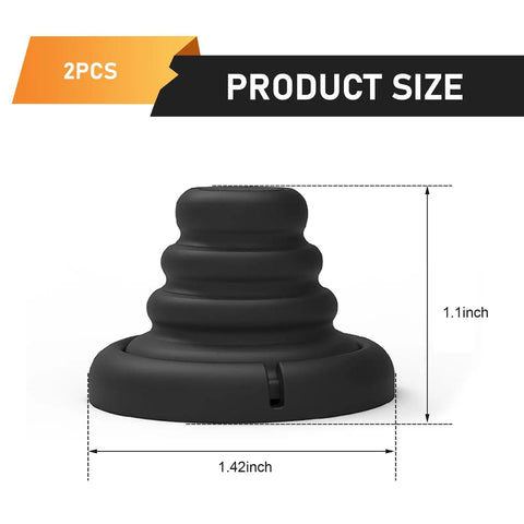 Heavy Duty Silicone Car Door Bumper Pads 4 Pack Silent Close Drop Seal 1.42x1.1 inch black cushion for vehicle protection.