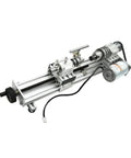 Mini 280W Metal And Woodworking Lathe Stepless Speed Control High Precision Turning Machine For DIY Bead Making Aluminum Alloy Construction, side view