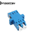 50-Pack LC to LC Duplex Fiber Optic Coupler Adapter for Singlemode Cables, zirconia ceramic ferrule, low insertion loss, blue casing