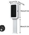 Built Like A Tank Wall Mount Charger Cover With Secure Lock And Cord Organizer For Outdoor Charging Station Box Waterproof Weather Resistant Housing In Classic Black Finish, displayed with dimensions.