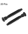 Heavy Duty Hex Socket Countersunk Head Self Tapping Screws Set Black Carbon Steel for Quick Furniture Assembly, 20 Pcs