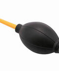 Dope Dust Blower And Air Cleaner For DSLR Cameras Camcorders And Lenses With Microfiber Cloth. Compact black rubber air blower.