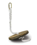 Drifter Zip Line Seat For Kids And Adults Built To Last Heavy Duty Wooden Seat Steel Lock Carabiner Adjustable Nylon Rope