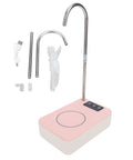 Desktop Water Dispenser Pump For 2, 3, 5 Gallon Bottles, Portable Bottle Pump With 360 Degree Rotatable Spout, Pink