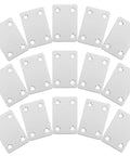 Stainless Steel Flat Brackets For Wood Furniture 30 Piece Mending Plates For Easy Shelf And Corner Repair, silver finish, top view