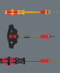 Three screwdrivers from Advent Calendar 2025 For Tool Nerds And Gearheads 28 Piece Screwdriving Kit Featuring 18 Screw Profiles