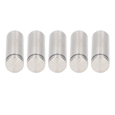 Heavy Duty Advertising Sign Mounting Screw Kit With 12 Stainless Steel Standoff Screws Easy Install For Home Office Signage And Displays Strong Weight Resistance Wall Mount Hardware, 5 stainless steel standoffs