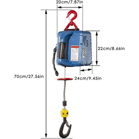 No Nonsense Electric Winch With Smart Remote Trigger And Auto Safety Cut Off, Beast Mode 1500 Watt Chain Hoist For Garage Ceiling Pulleys And Shop Floor Grinds