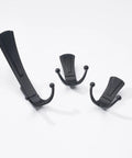 Matte Black Stainless Steel Wall Mounted Coat Hooks Set offers top shelf durability featuring three large rugged picks and three small sleek options.