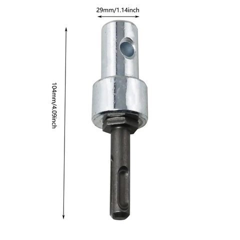 Earth Drill Adapter For Garden Augers Four Inch And Six Inch Connect To One Half Inch Shafts Silver Tone For Corded And Cordless